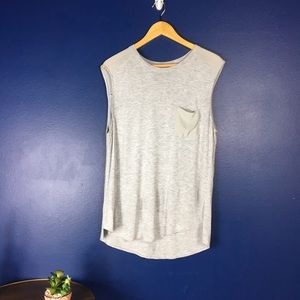 Ann Taylor Loft Grey Tank w/ Pocket